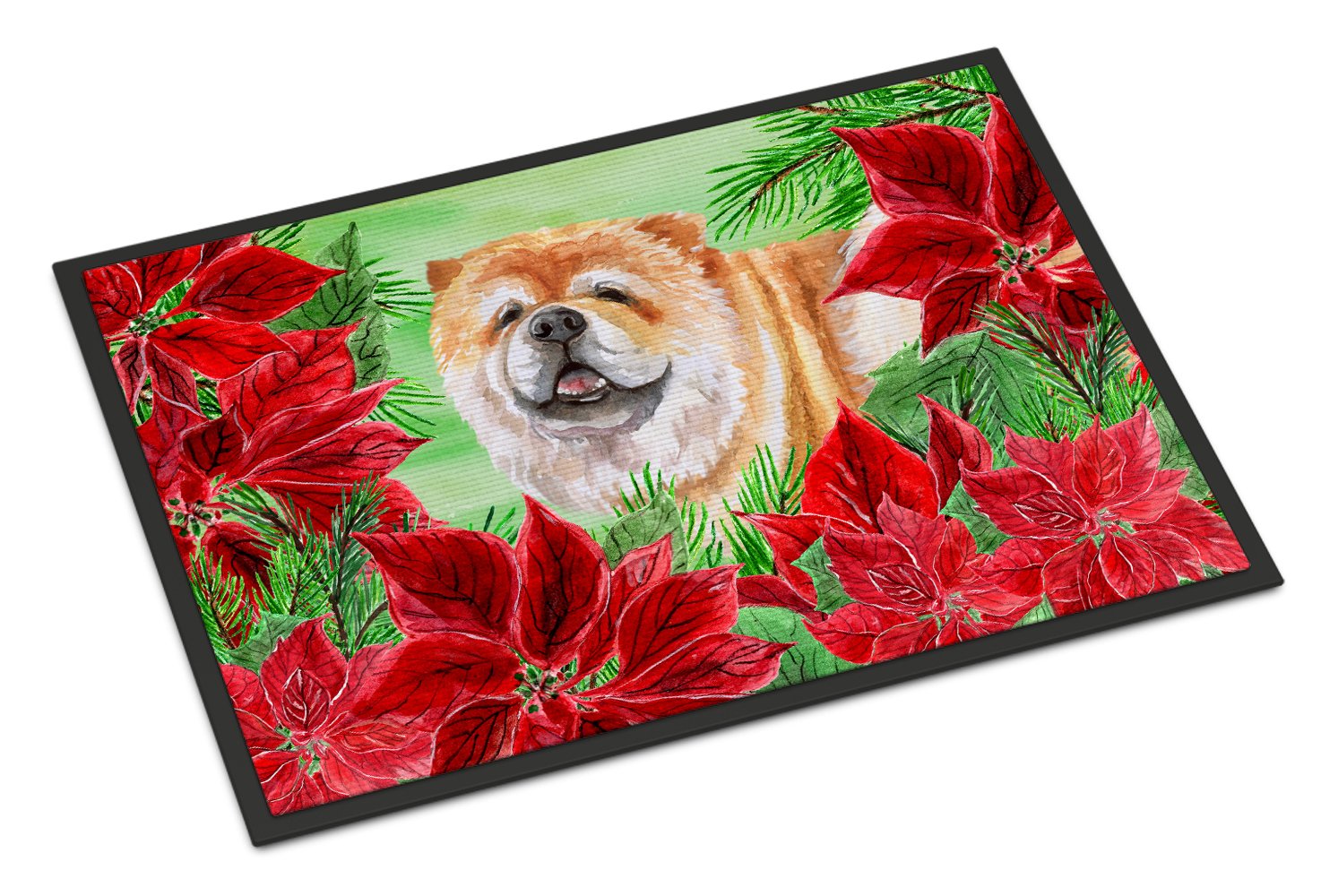 Cane Corso Poinsettas Indoor or Outdoor Mat 24x36 CK1343JMAT by Caroline's Treasures