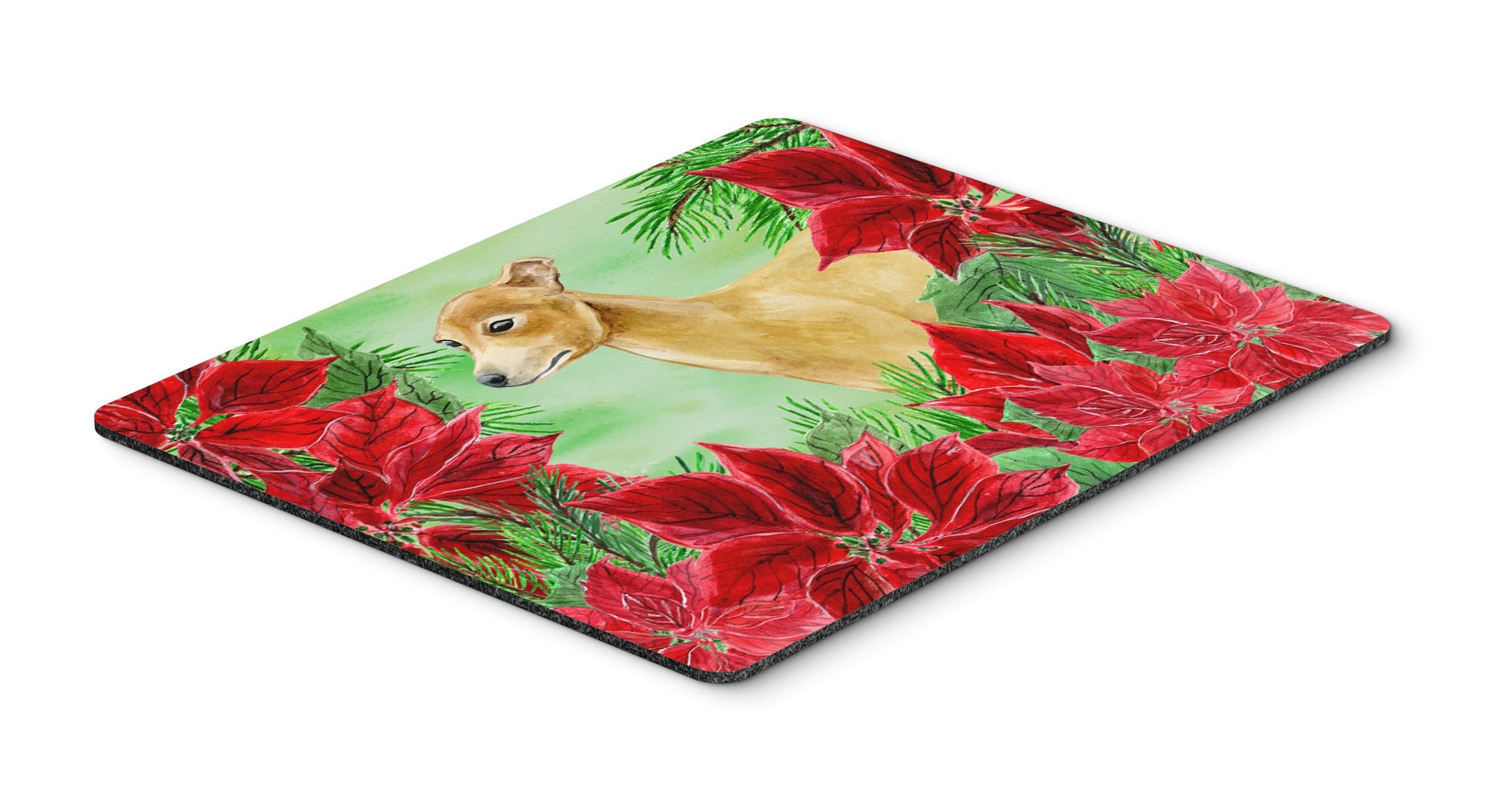 Italian Greyhound Poinsettas Mouse Pad, Hot Pad or Trivet CK1346MP by Caroline's Treasures