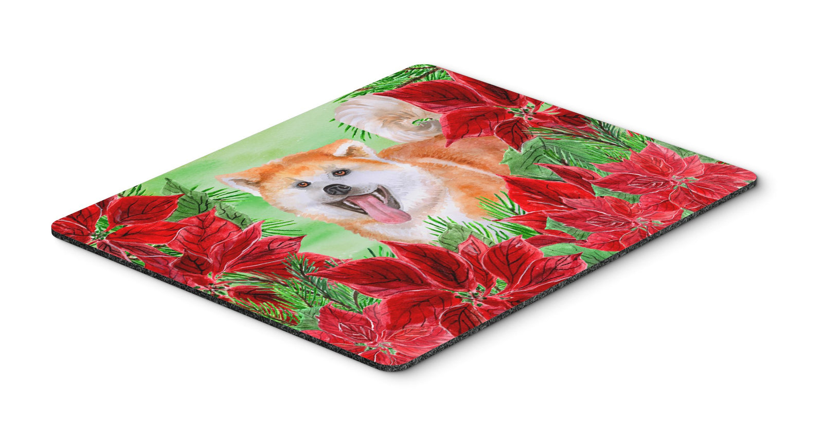 Akita Poinsettas Mouse Pad, Hot Pad or Trivet CK1351MP by Caroline's Treasures