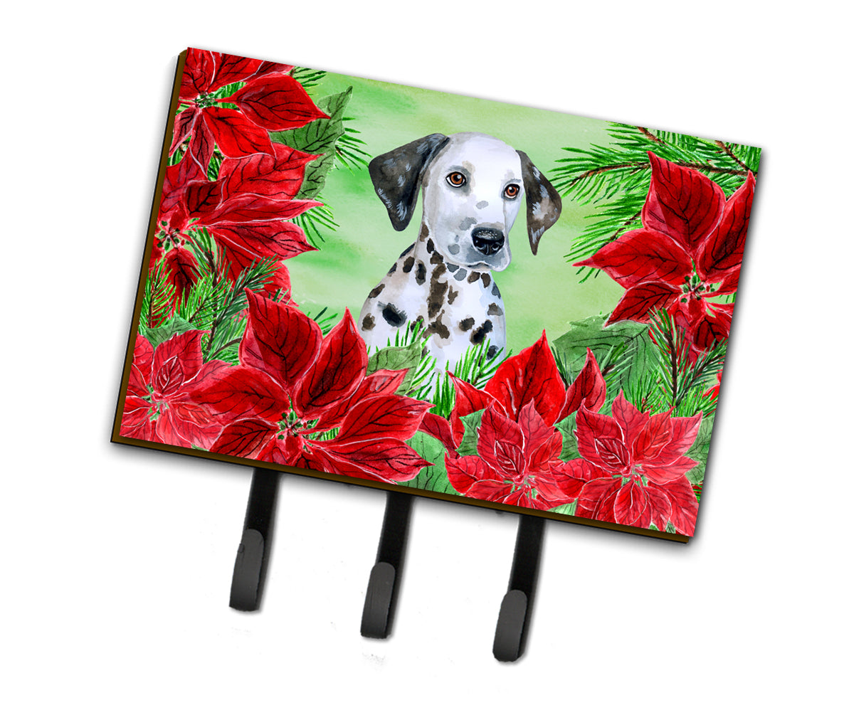 Dalmatian Puppy Poinsettas Leash or Key Holder CK1356TH68  the-store.com.