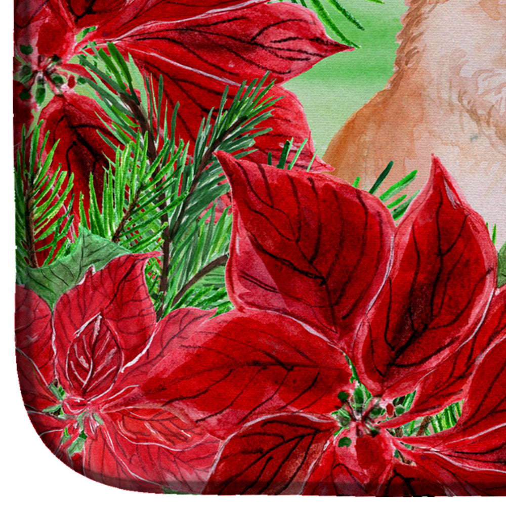 Labrador Retriever Poinsettas Dish Drying Mat CK1361DDM  the-store.com.