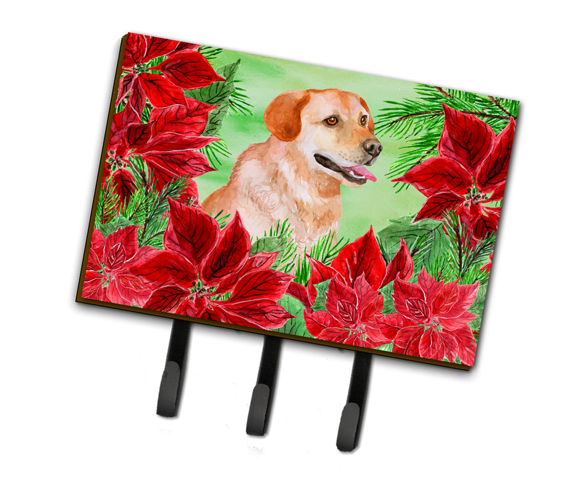 Labrador Retriever Poinsettas Leash or Key Holder CK1361TH68  the-store.com.