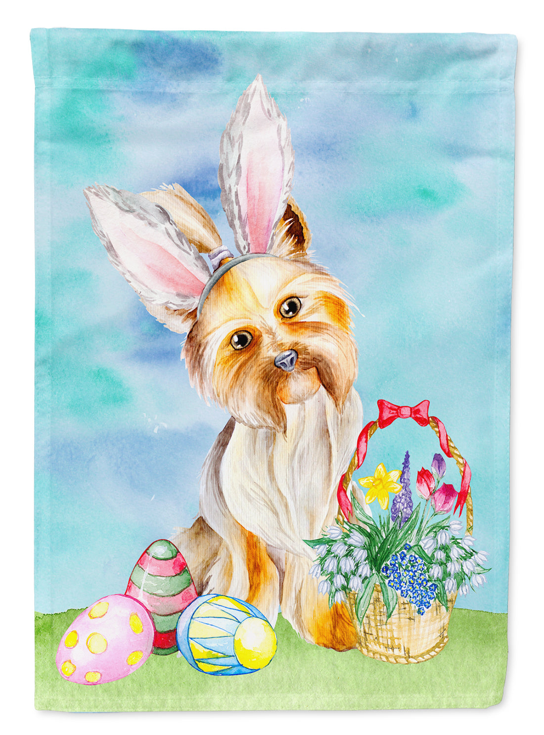 Yorkie Easter Bunny Flag Garden Size CK1372GF  the-store.com.