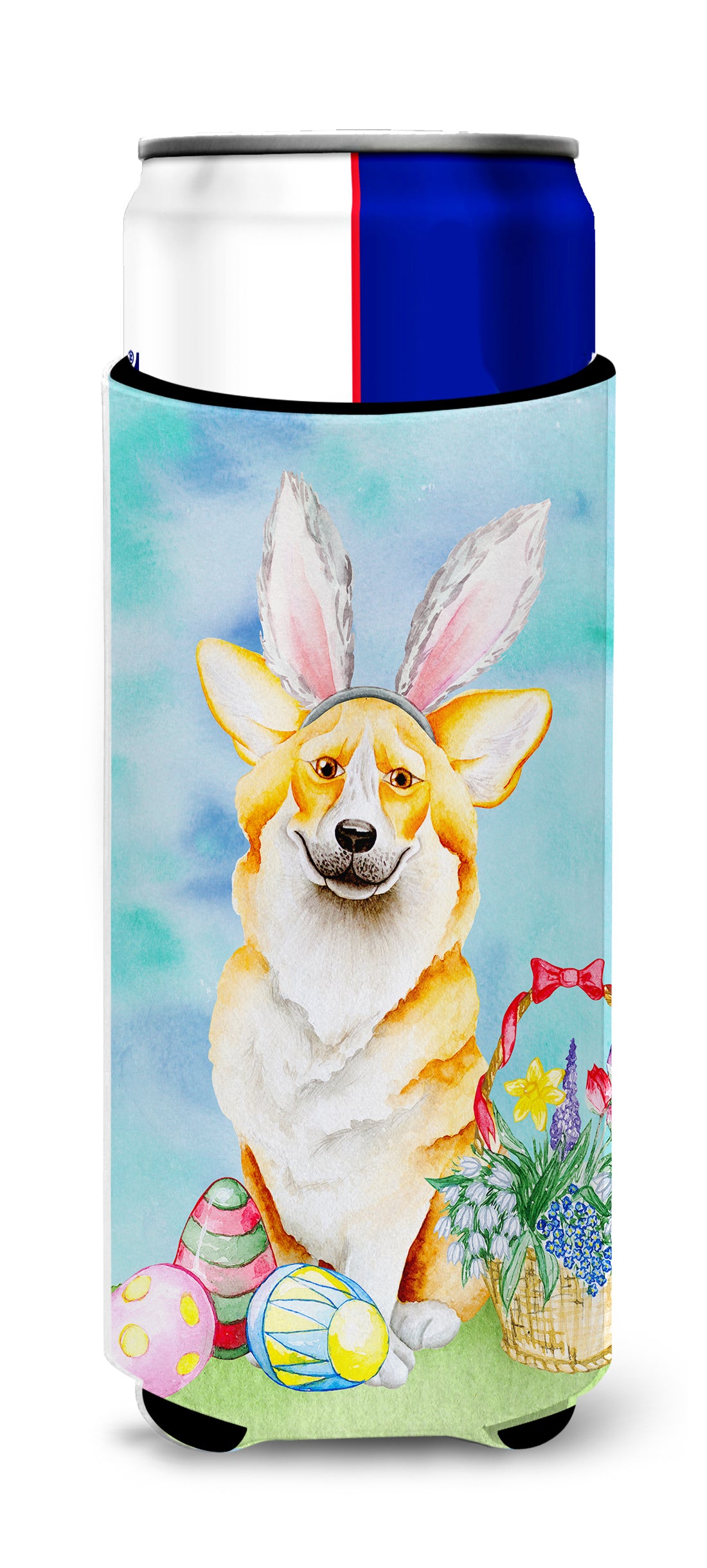 Corgi Easter Bunny  Ultra Hugger for slim cans CK1373MUK  the-store.com.