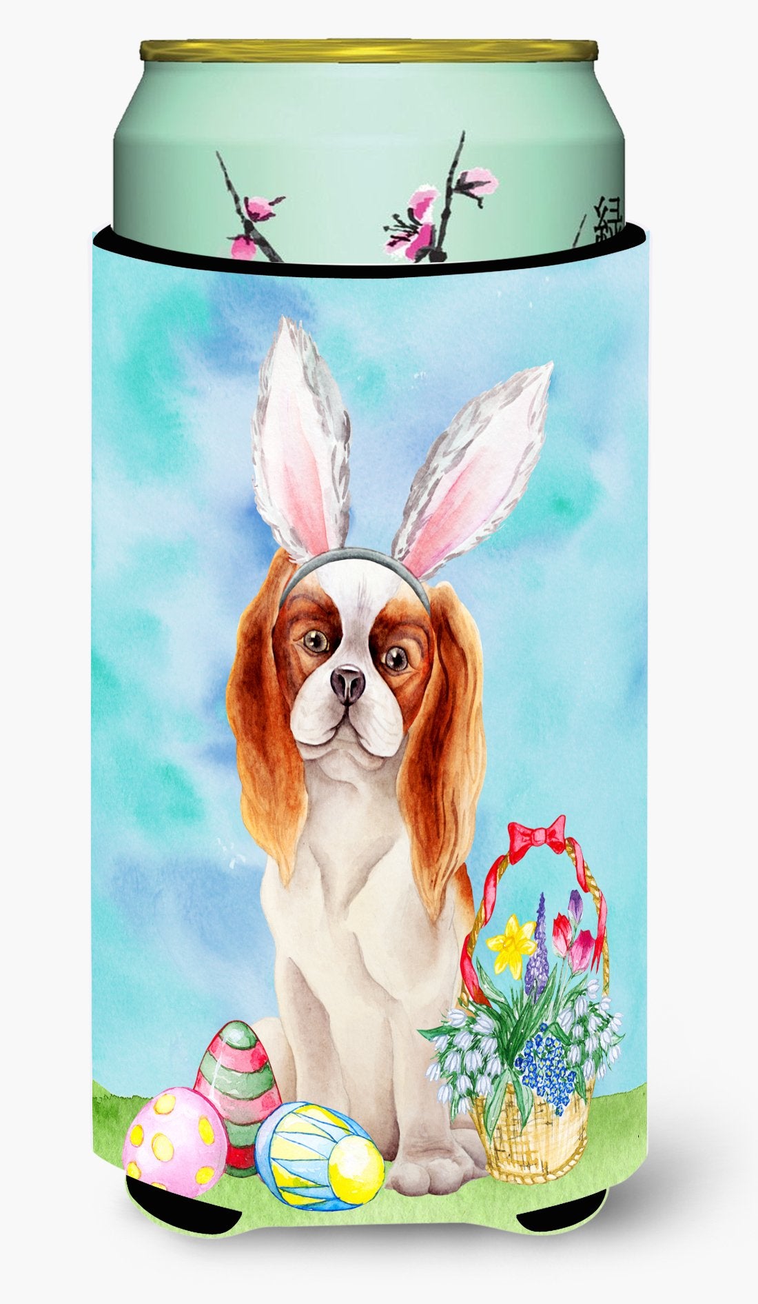 Cavalier Spaniel Easter Bunny Tall Boy Beverage Insulator Hugger CK1374TBC by Caroline's Treasures