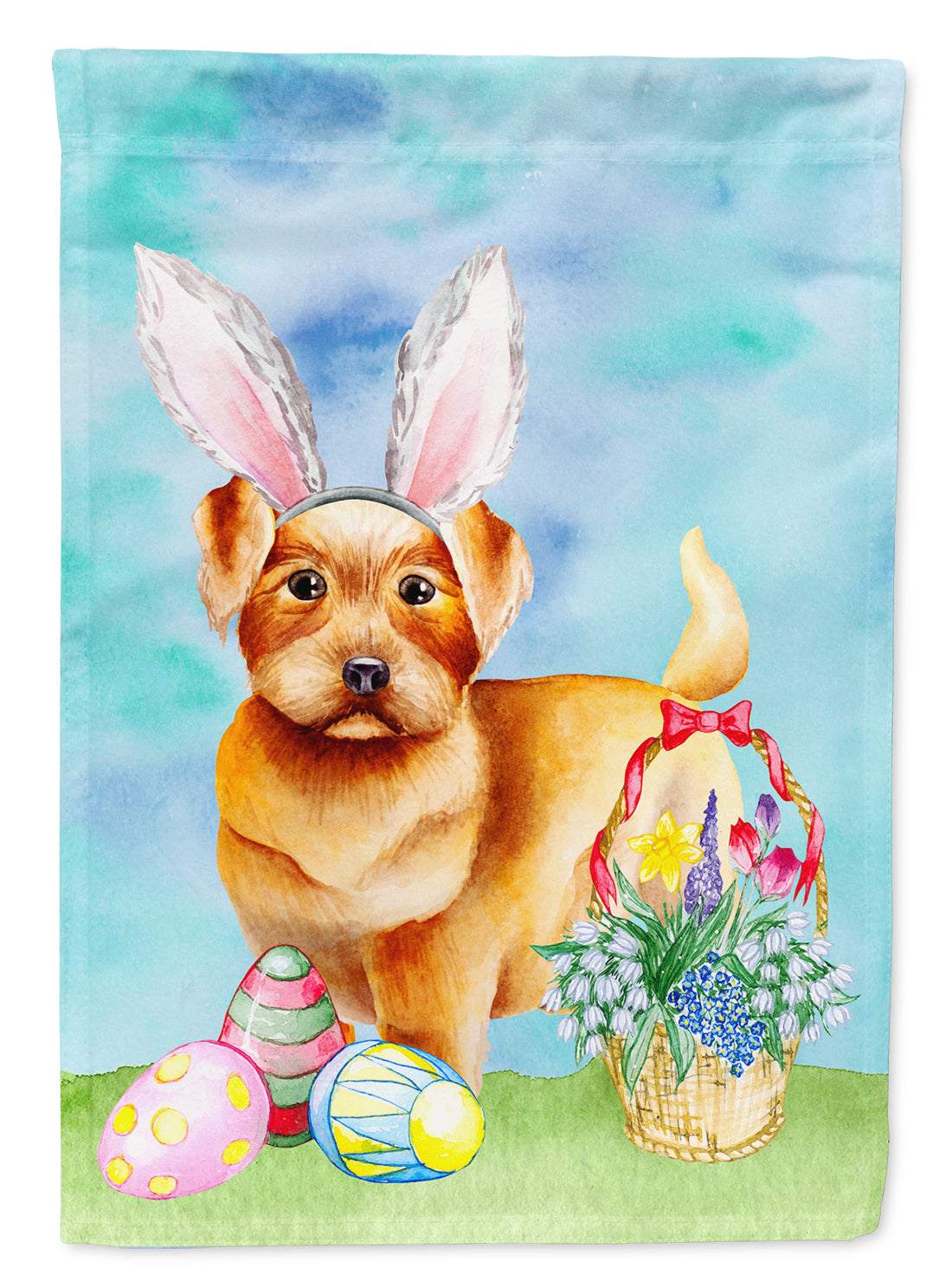 Norfolk Terrier Easter Bunny Flag Garden Size CK1376GF  the-store.com.