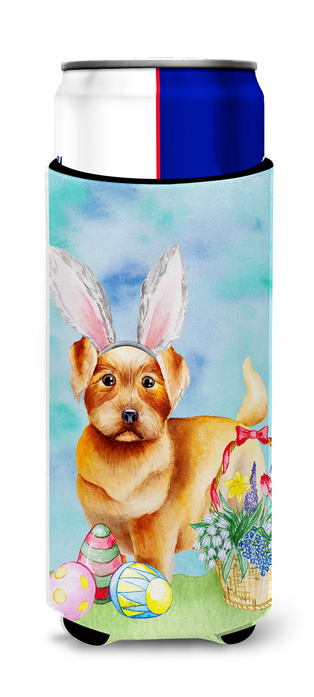 Norfolk Terrier Easter Bunny  Ultra Hugger for slim cans CK1376MUK  the-store.com.