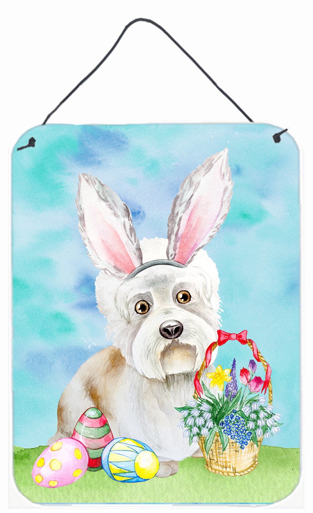 Dandie Dinmont Easter Bunny Wall or Door Hanging Prints CK1379DS1216 by Caroline's Treasures