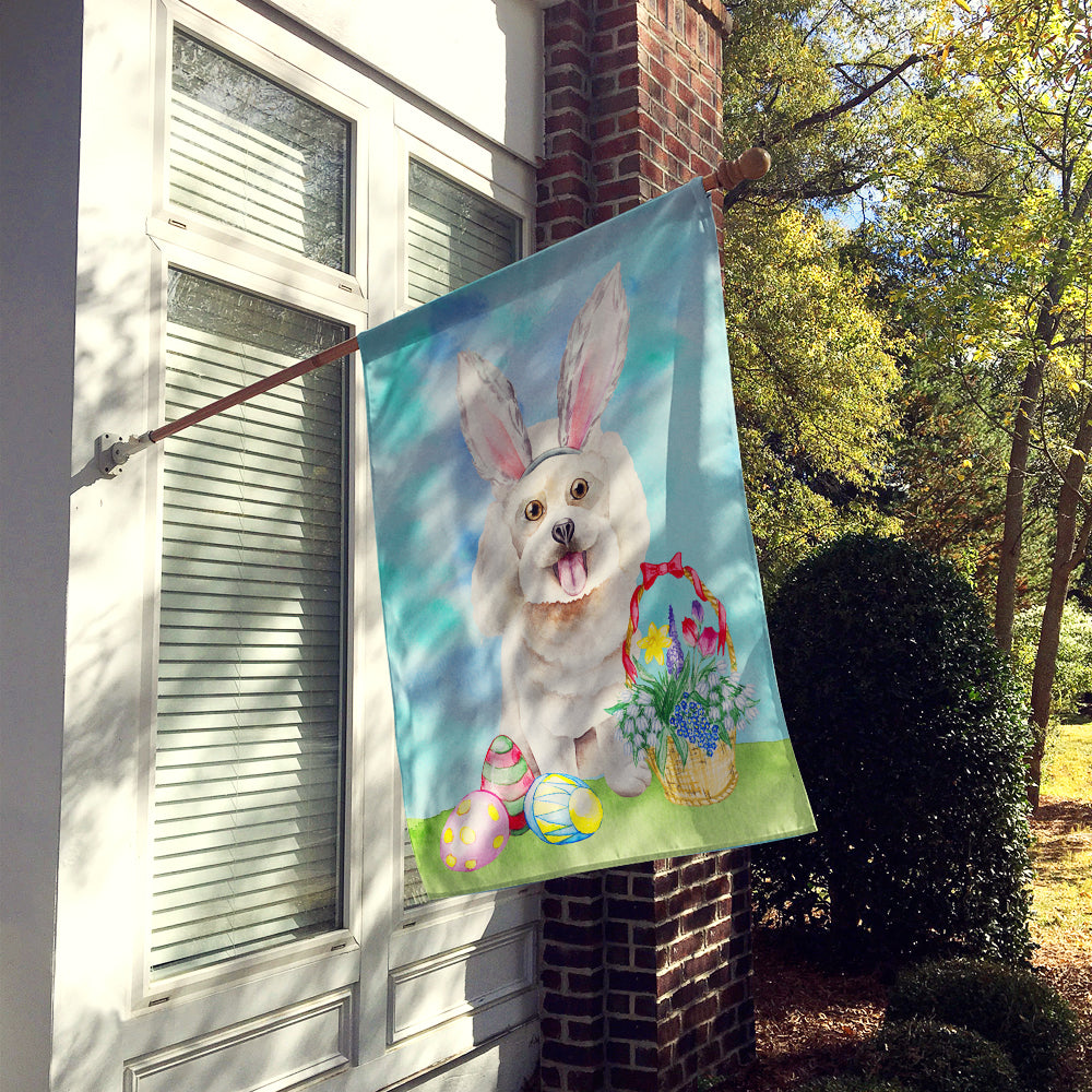 Bichon Frise Easter Bunny Flag Canvas House Size CK1381CHF  the-store.com.