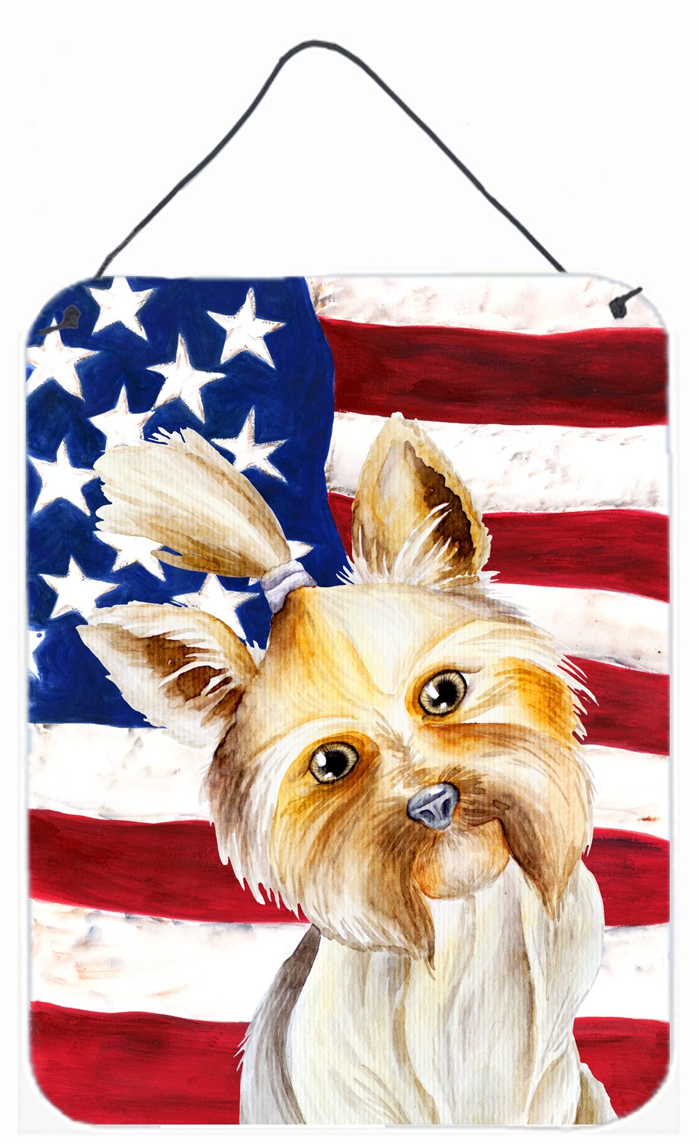 Yorkie Yorkshier Terrier Patriotic Wall or Door Hanging Prints CK1382DS1216 by Caroline's Treasures