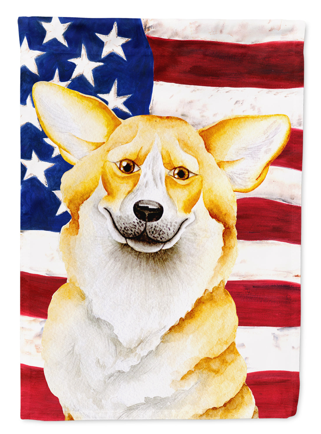 Corgi Patriotic Flag Canvas House Size CK1383CHF  the-store.com.