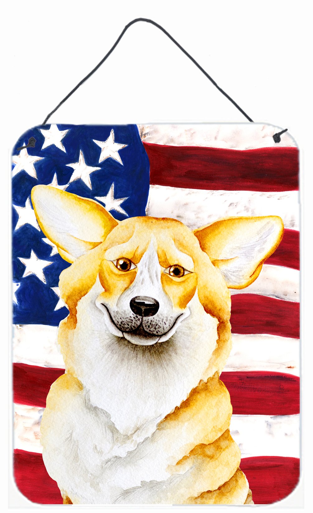 Corgi Patriotic Wall or Door Hanging Prints CK1383DS1216 by Caroline's Treasures