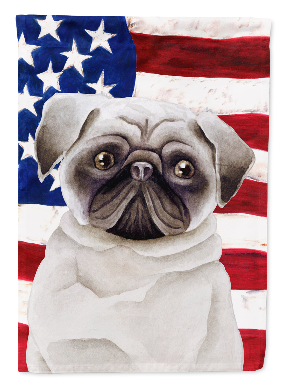 Pug Patriotic Flag Canvas House Size CK1385CHF  the-store.com.