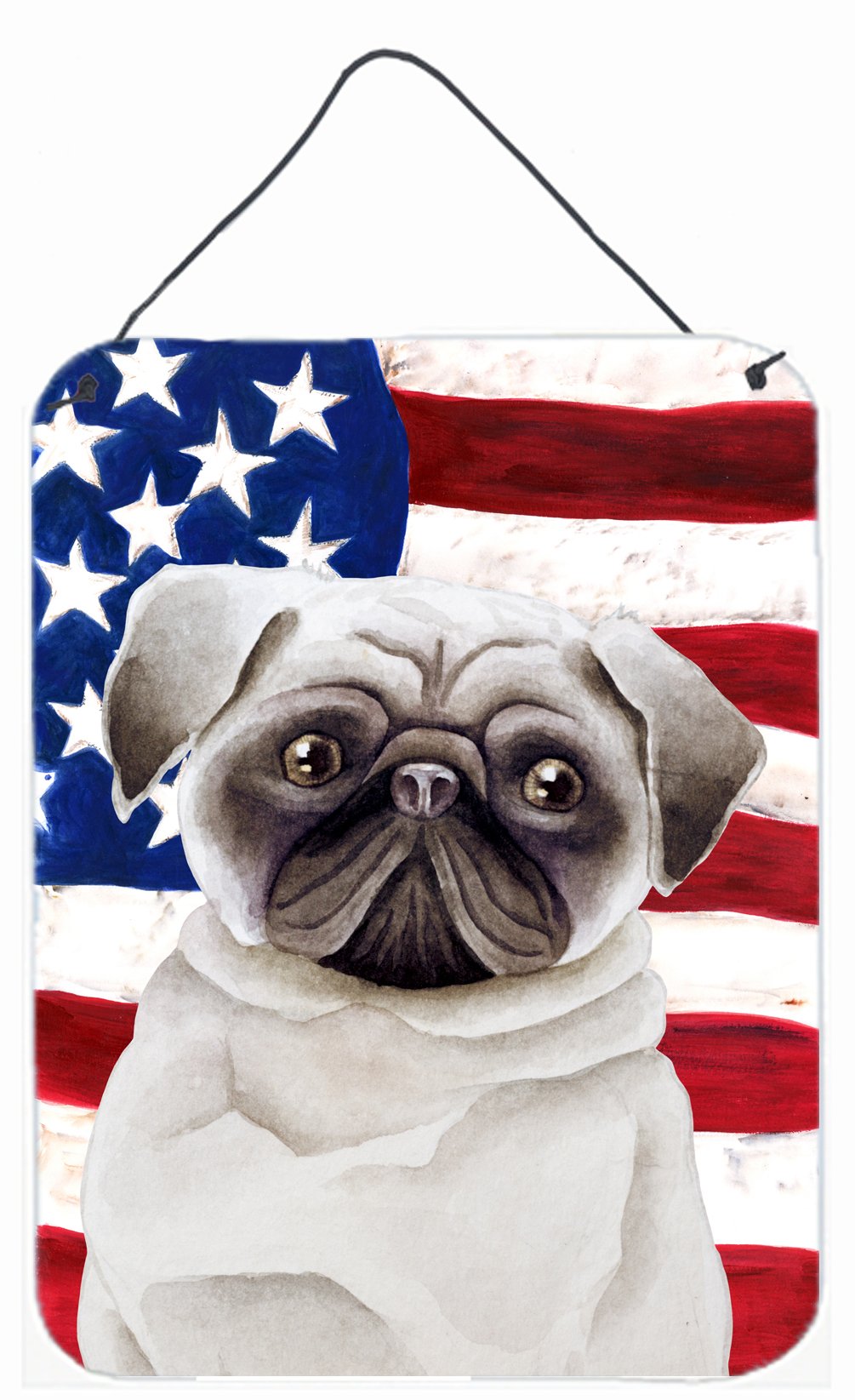 Pug Patriotic Wall or Door Hanging Prints CK1385DS1216 by Caroline&#39;s Treasures