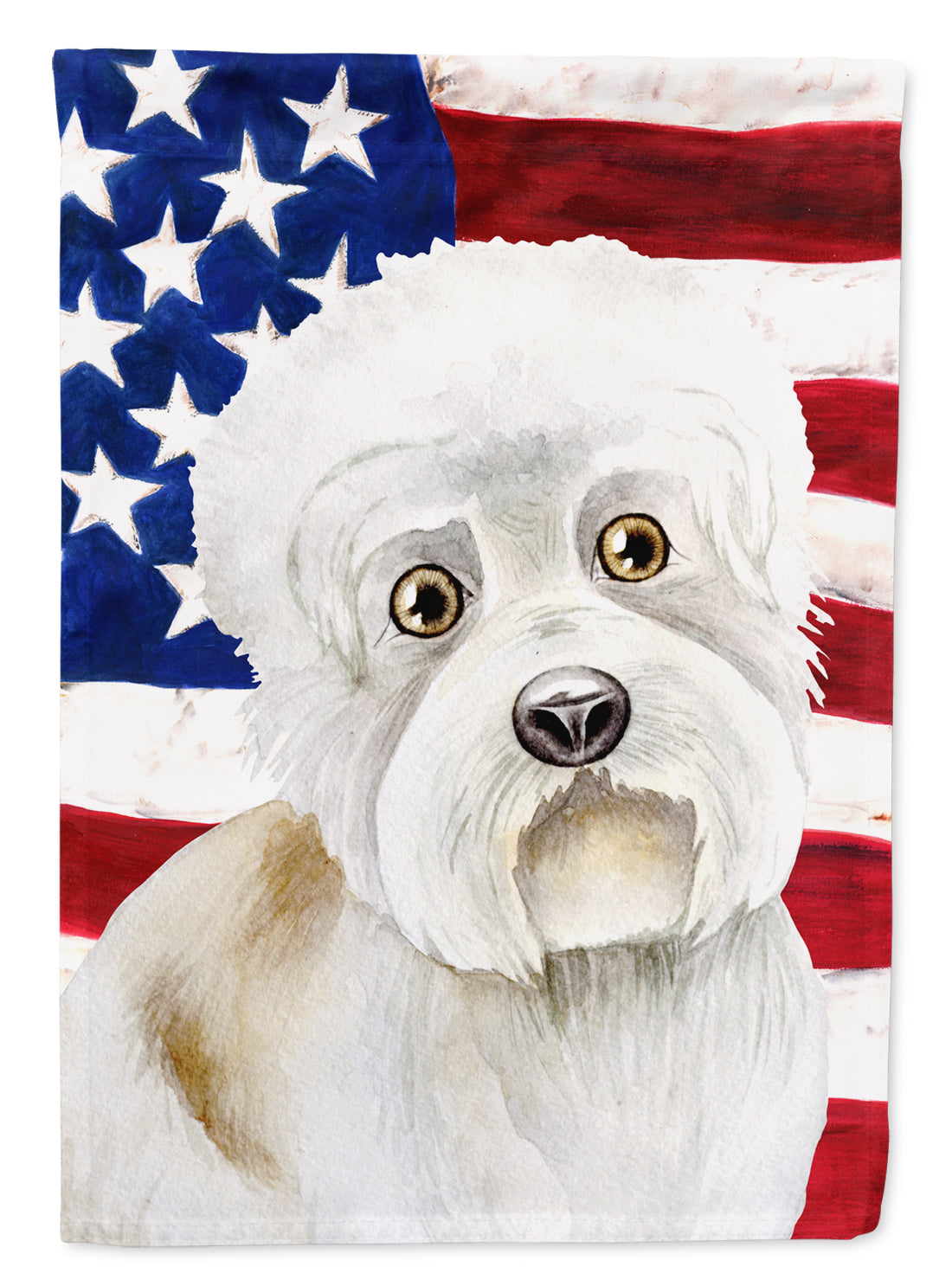 Dandie Dinmont Patriotic Flag Canvas House Size CK1386CHF  the-store.com.