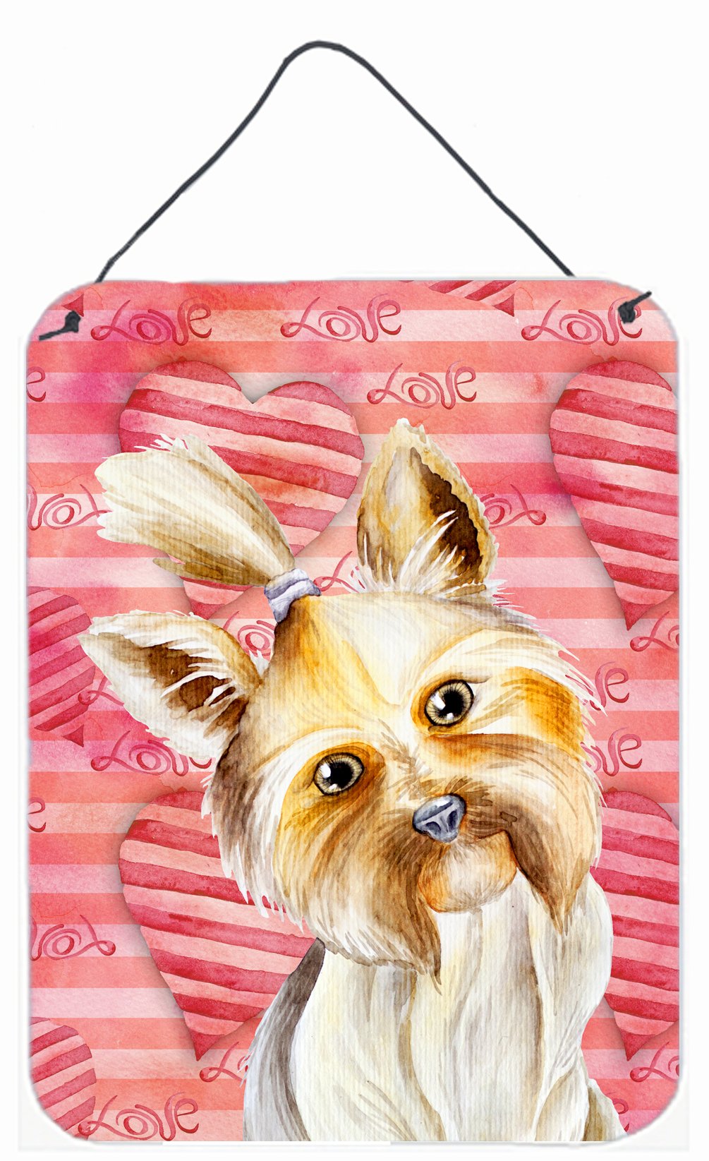 Yorkie Yorkshier Terrier Love Wall or Door Hanging Prints CK1389DS1216 by Caroline's Treasures