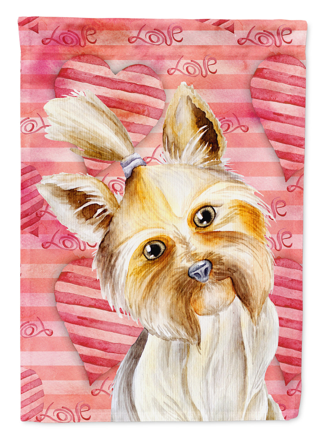 Yorkie Yorkshier Terrier Love Flag Garden Size CK1389GF  the-store.com.