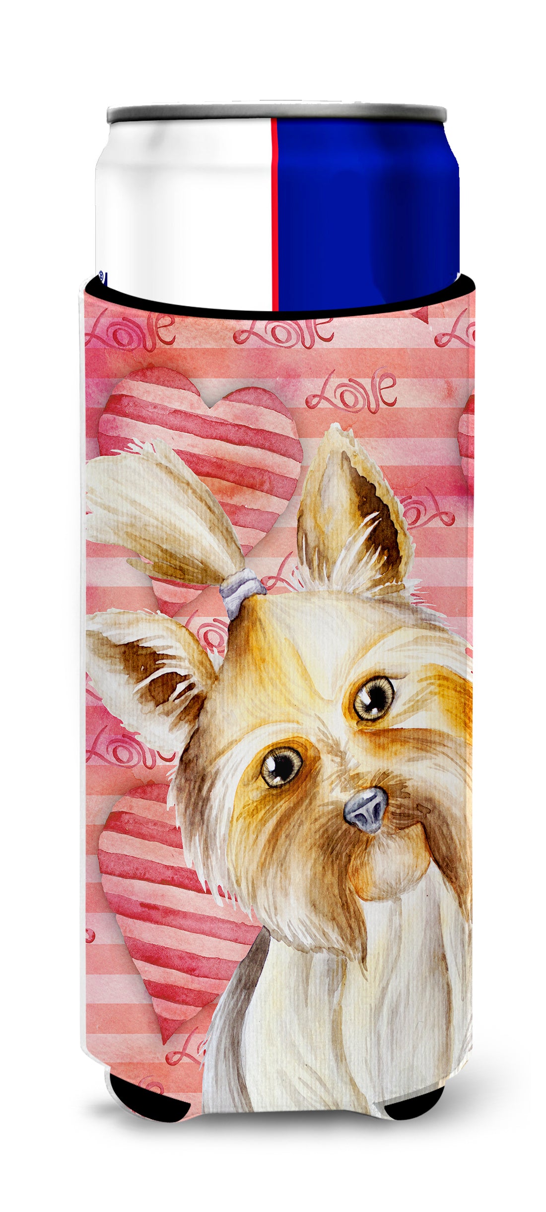 Yorkie Yorkshier Terrier Love  Ultra Hugger for slim cans CK1389MUK  the-store.com.