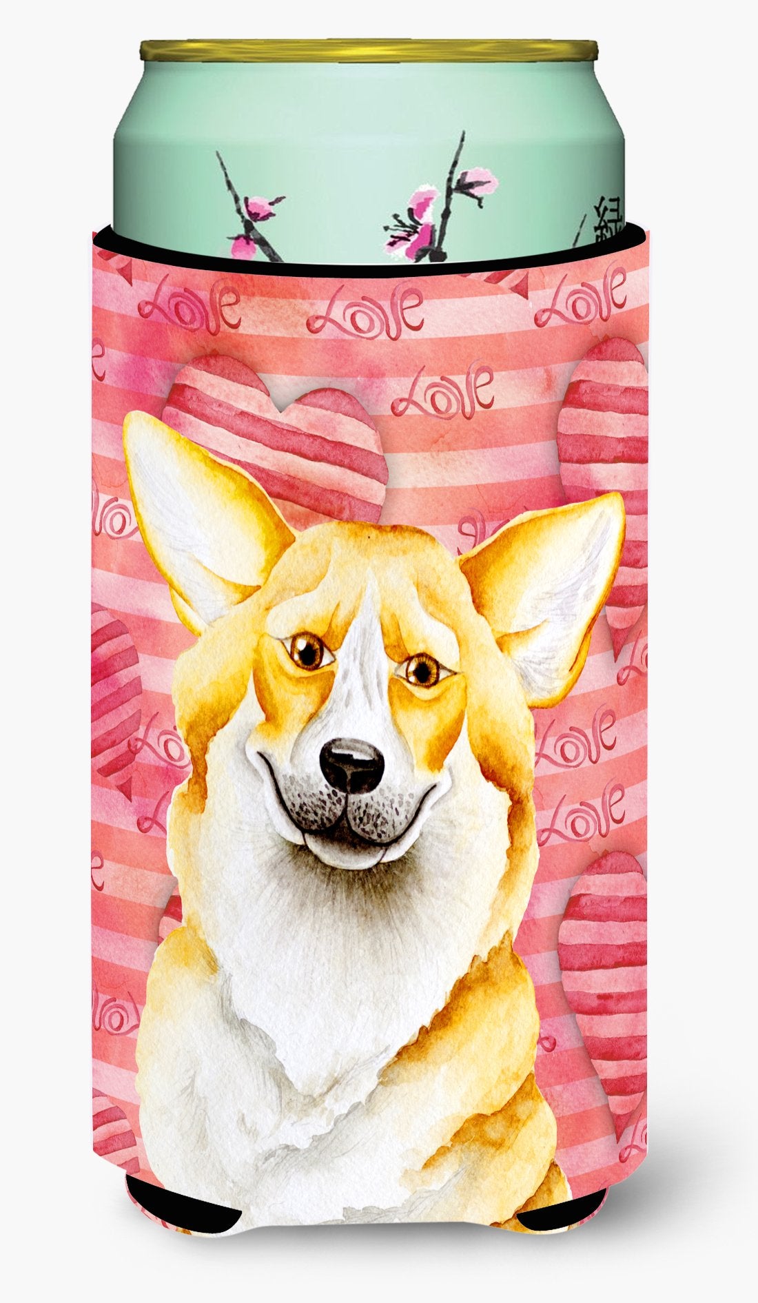 Corgi Love Tall Boy Beverage Insulator Hugger CK1390TBC by Caroline&#39;s Treasures