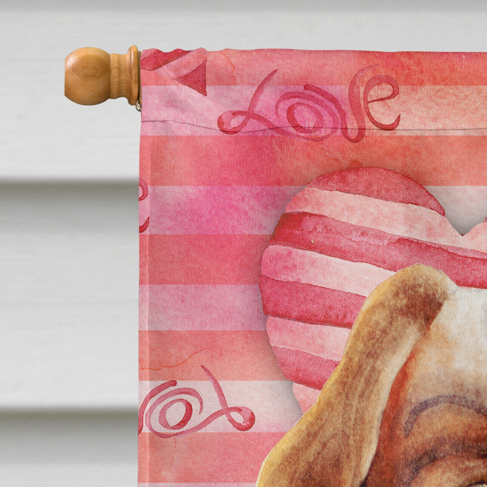 Cavalier Spaniel Love Flag Canvas House Size CK1391CHF  the-store.com.