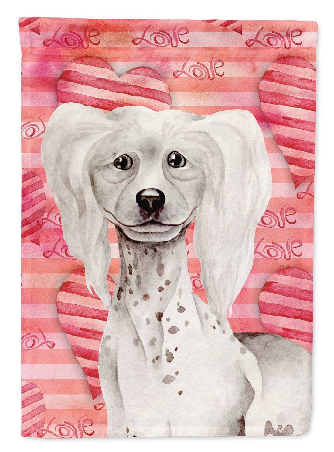 Chinese Crested Love Flag Garden Size CK1394GF  the-store.com.