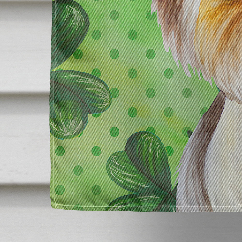 Yorkie Yorkshier Terrier Shamrocks Flag Canvas House Size CK1396CHF  the-store.com.