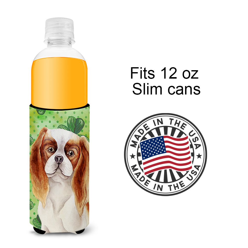 Cavalier Spaniel Shamrocks  Ultra Hugger for slim cans CK1398MUK  the-store.com.