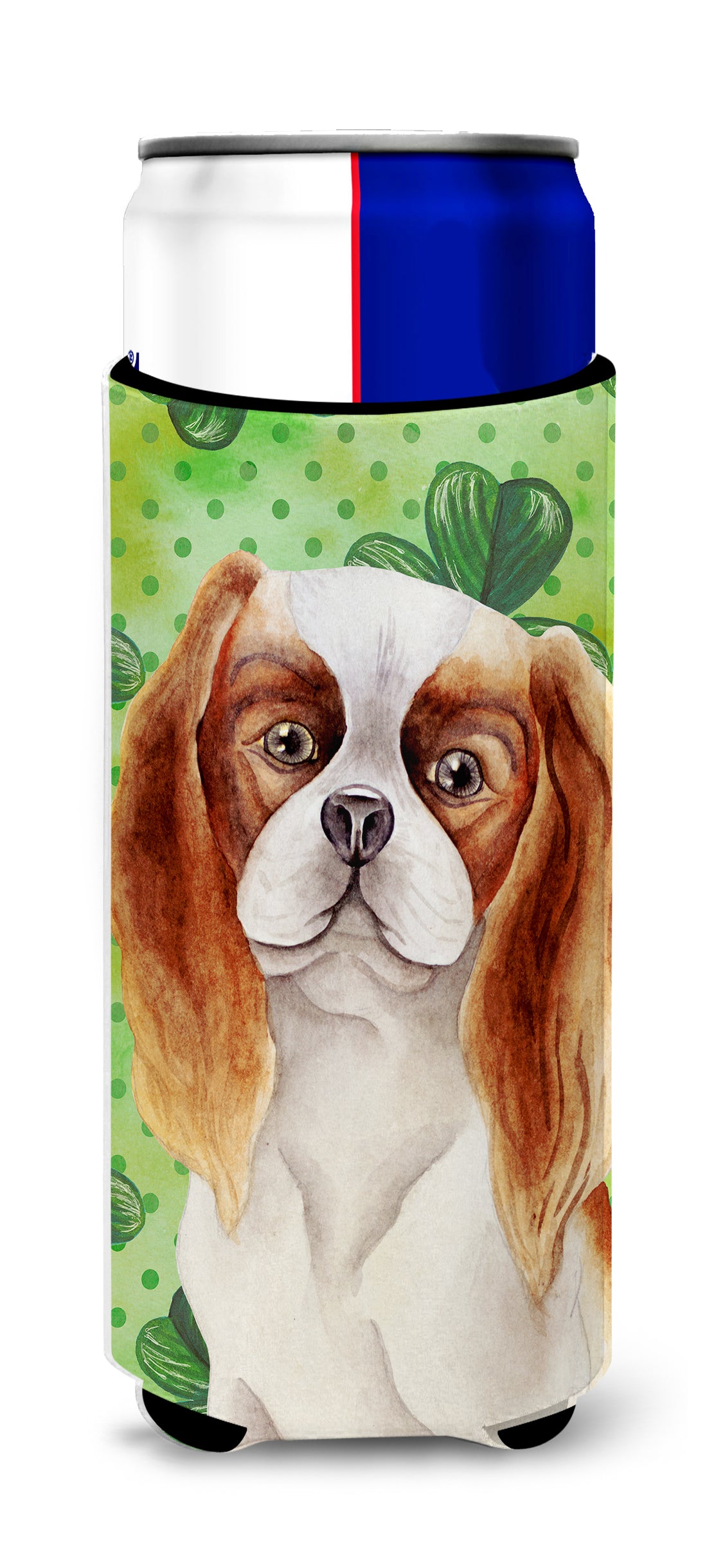 Cavalier Spaniel Shamrocks  Ultra Hugger for slim cans CK1398MUK  the-store.com.