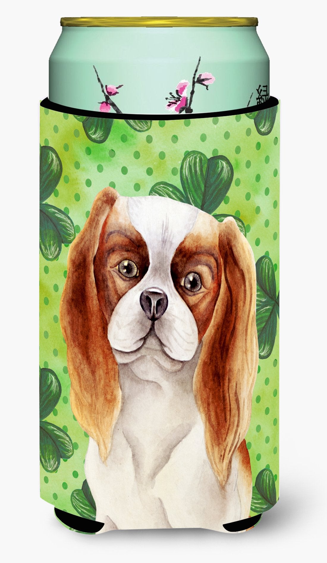 Cavalier Spaniel Shamrocks Tall Boy Beverage Insulator Hugger CK1398TBC by Caroline's Treasures