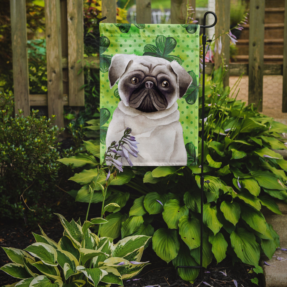 Pug Shamrocks Flag Garden Size CK1399GF  the-store.com.