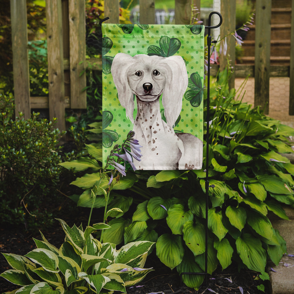 Chinese Crested Shamrocks Flag Garden Size CK1401GF  the-store.com.