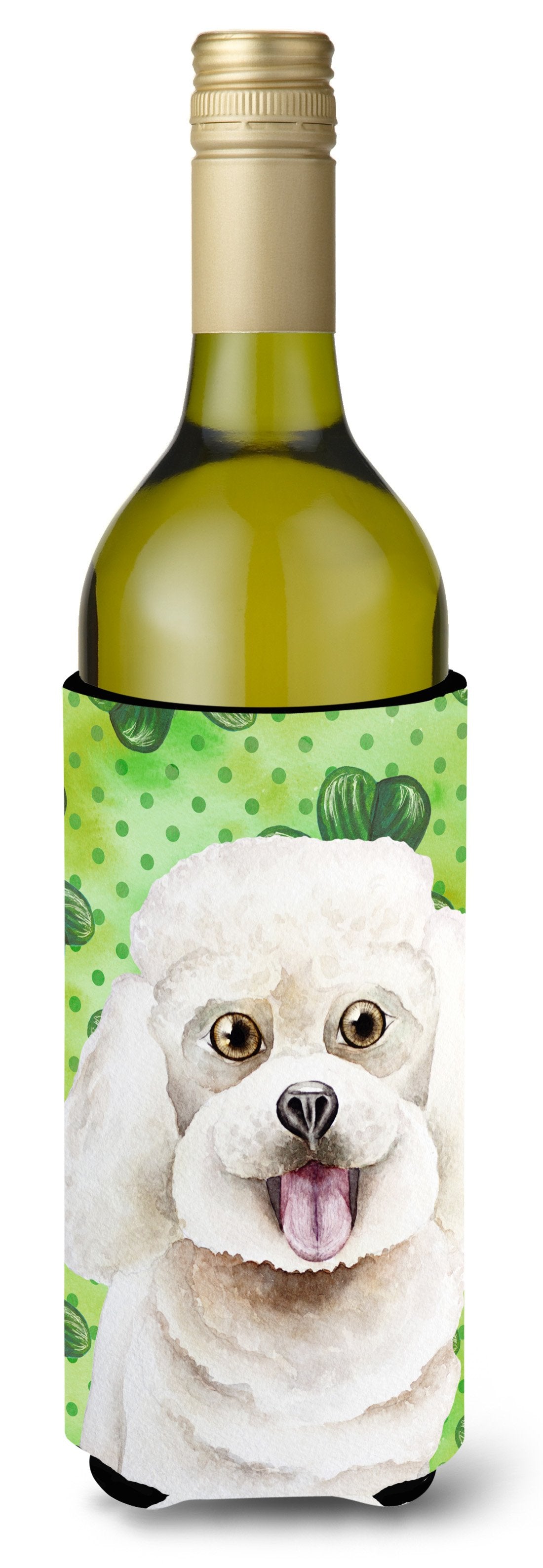 Bichon Frise Shamrocks Wine Bottle Beverge Insulator Hugger CK1402LITERK by Caroline's Treasures