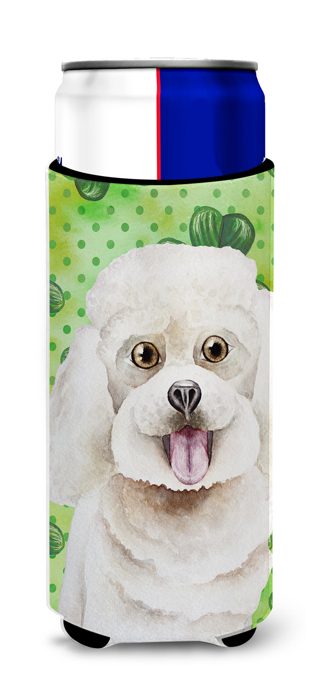 Bichon Frise Shamrocks  Ultra Hugger for slim cans CK1402MUK  the-store.com.