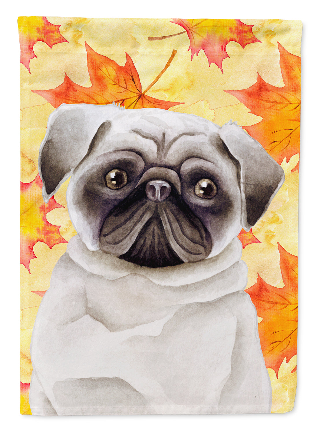 Pug Fall Flag Canvas House Size CK1406CHF  the-store.com.