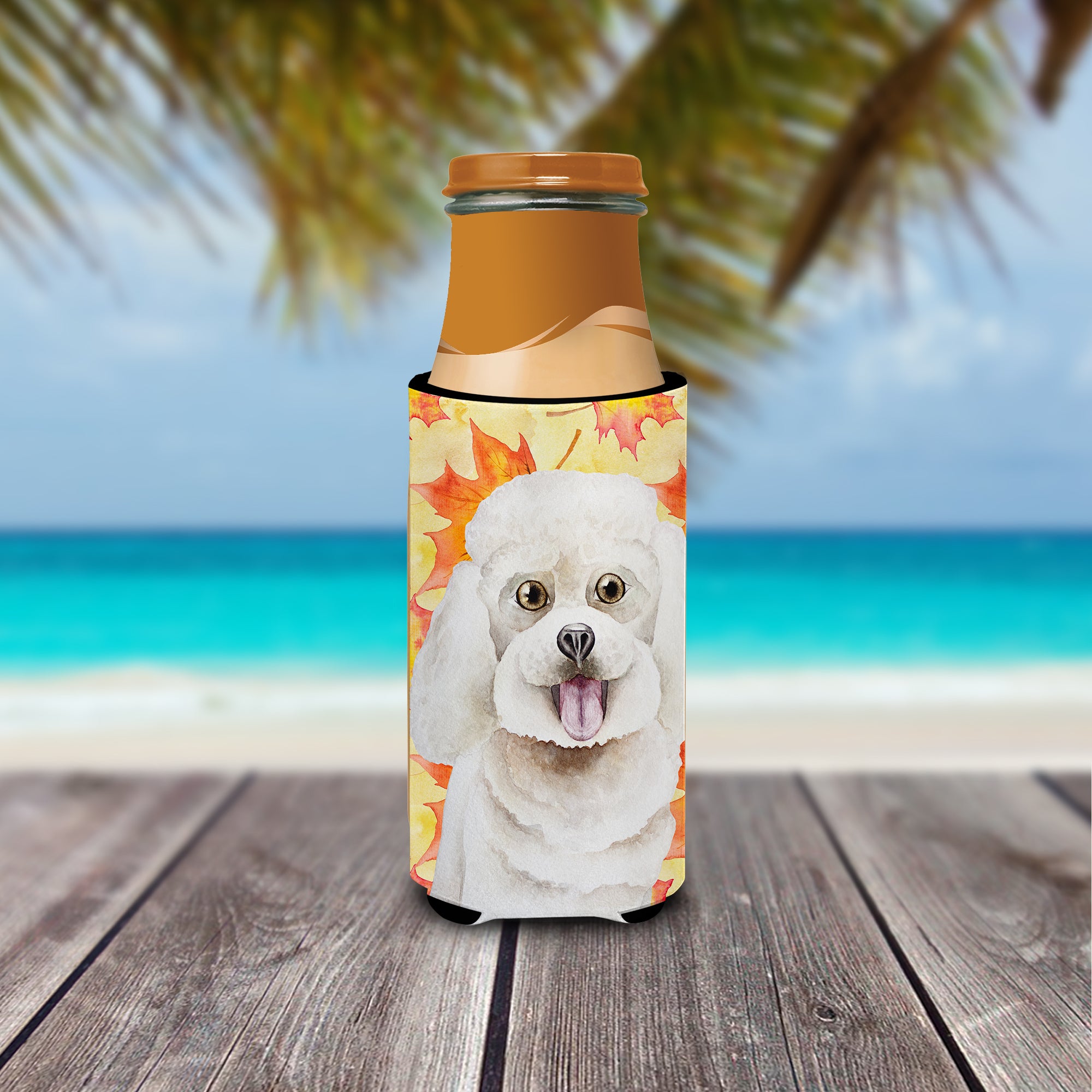 Bichon Frise Fall  Ultra Hugger for slim cans CK1409MUK  the-store.com.