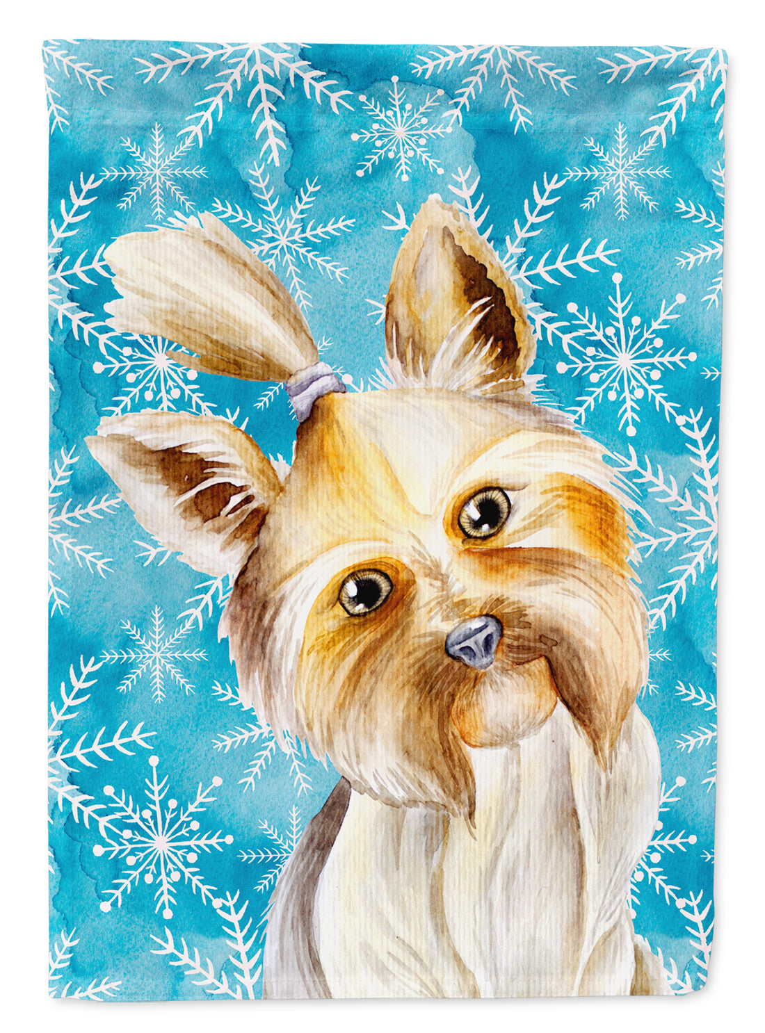 Yorkie Yorkshier Terrier Winter Flag Garden Size CK1410GF  the-store.com.