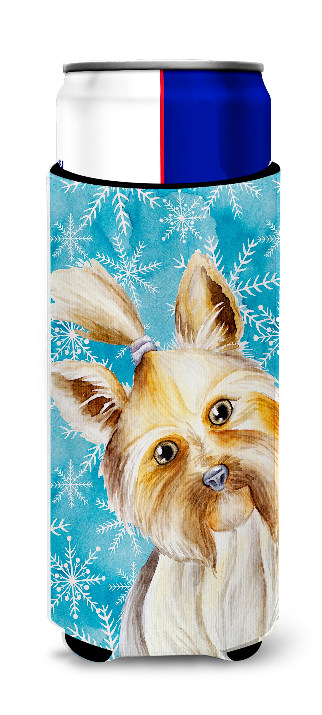 Yorkie Yorkshier Terrier Winter  Ultra Hugger for slim cans CK1410MUK  the-store.com.