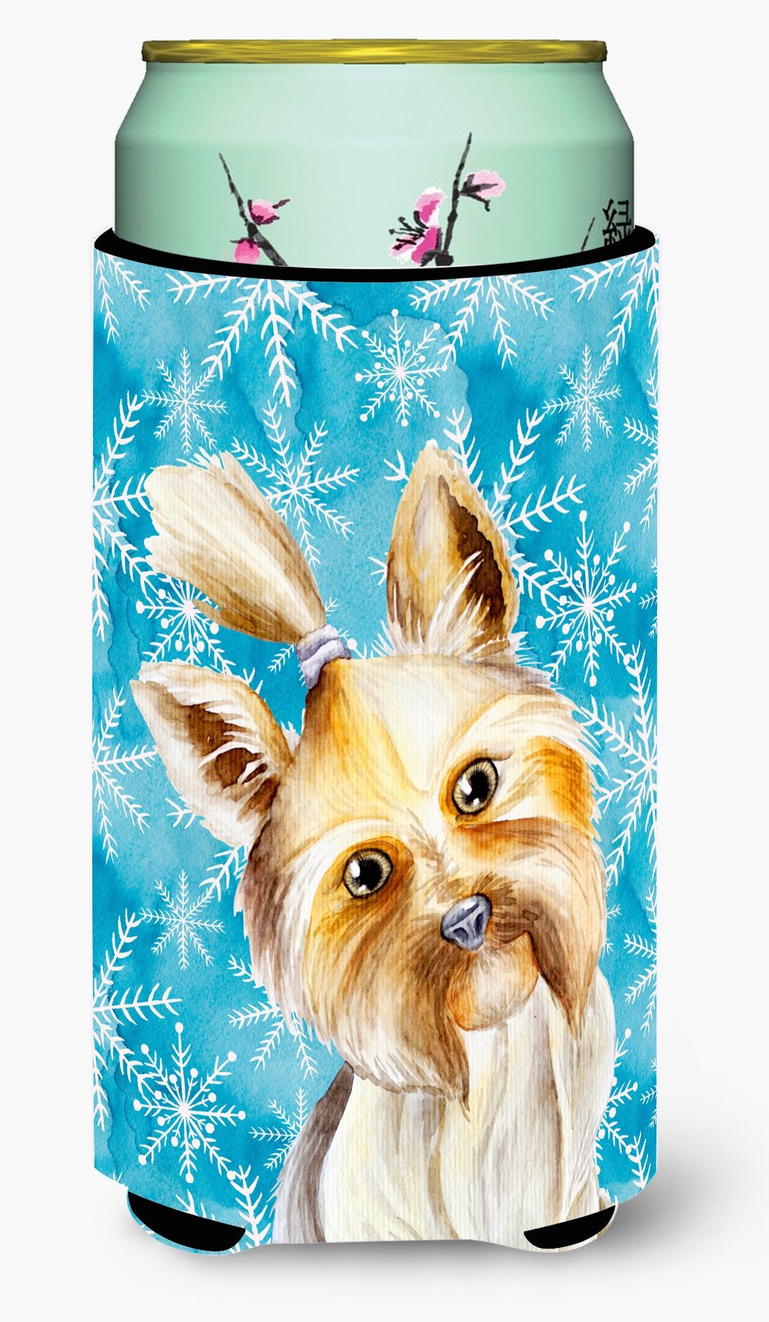 Yorkie Yorkshier Terrier Winter Tall Boy Beverage Insulator Hugger CK1410TBC by Caroline's Treasures