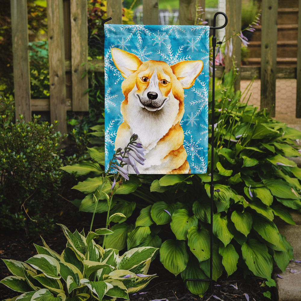 Corgi Winter Flag Garden Size CK1411GF  the-store.com.