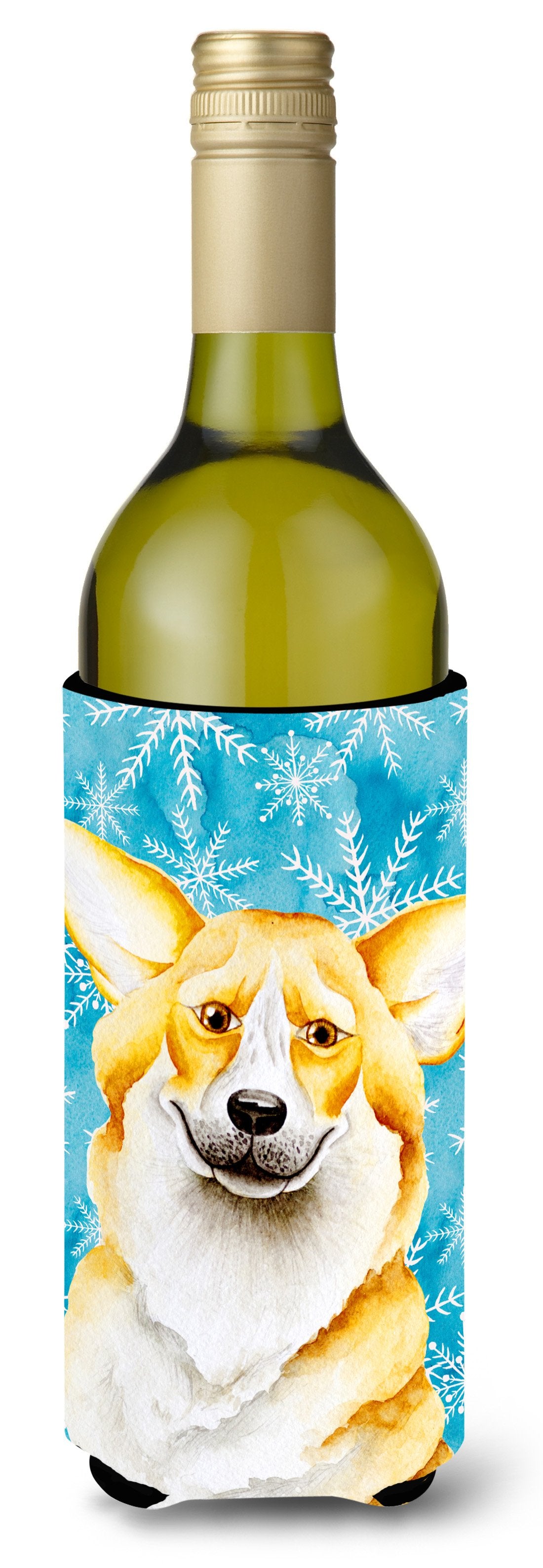 Corgi Winter Wine Bottle Beverge Insulator Hugger CK1411LITERK by Caroline's Treasures