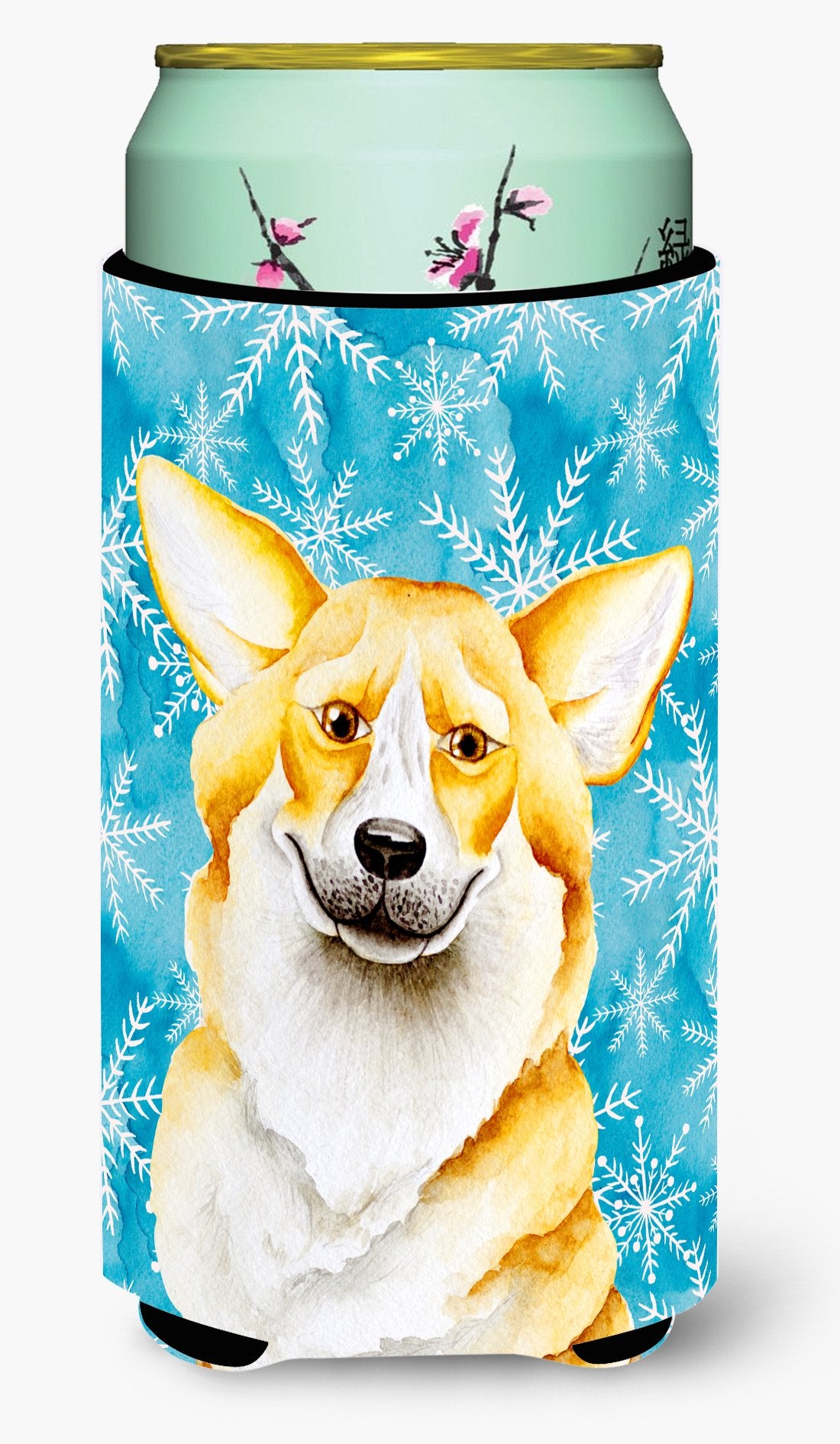 Corgi Winter Tall Boy Beverage Insulator Hugger CK1411TBC by Caroline's Treasures