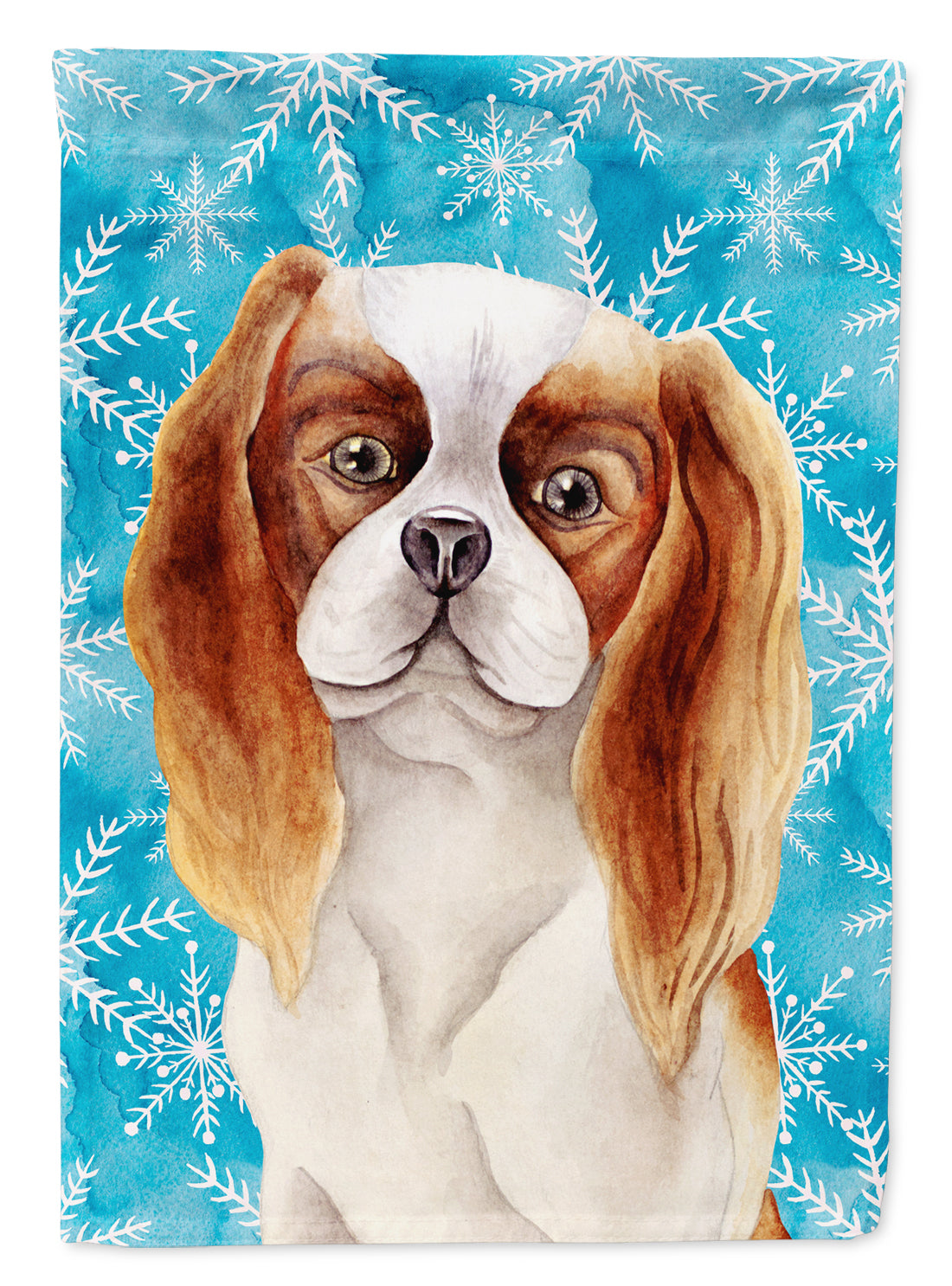 Cavalier Spaniel Winter Flag Canvas House Size CK1412CHF  the-store.com.