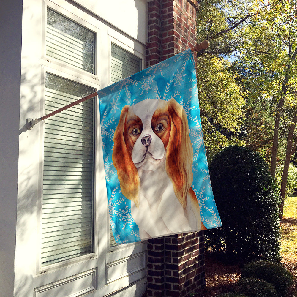 Cavalier Spaniel Winter Flag Canvas House Size CK1412CHF  the-store.com.