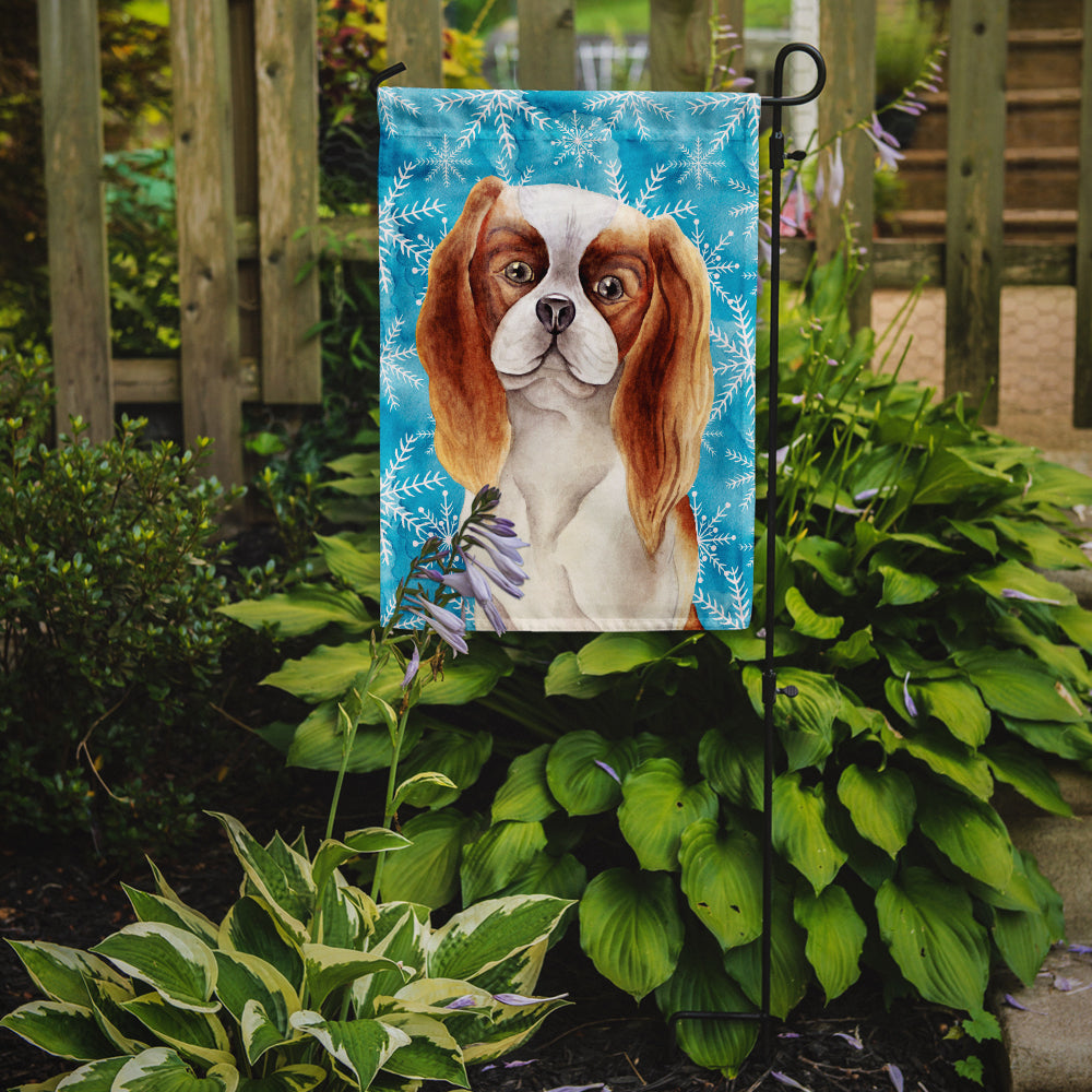 Cavalier Spaniel Winter Flag Garden Size CK1412GF  the-store.com.