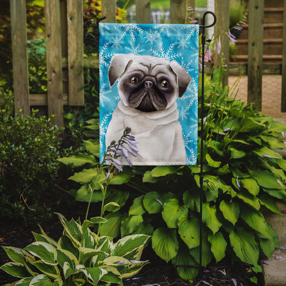 Pug Winter Flag Garden Size CK1413GF  the-store.com.