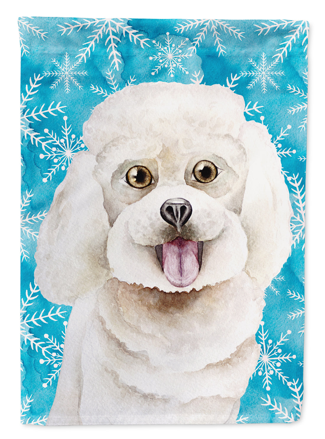 Bichon Frise Winter Flag Canvas House Size CK1416CHF  the-store.com.