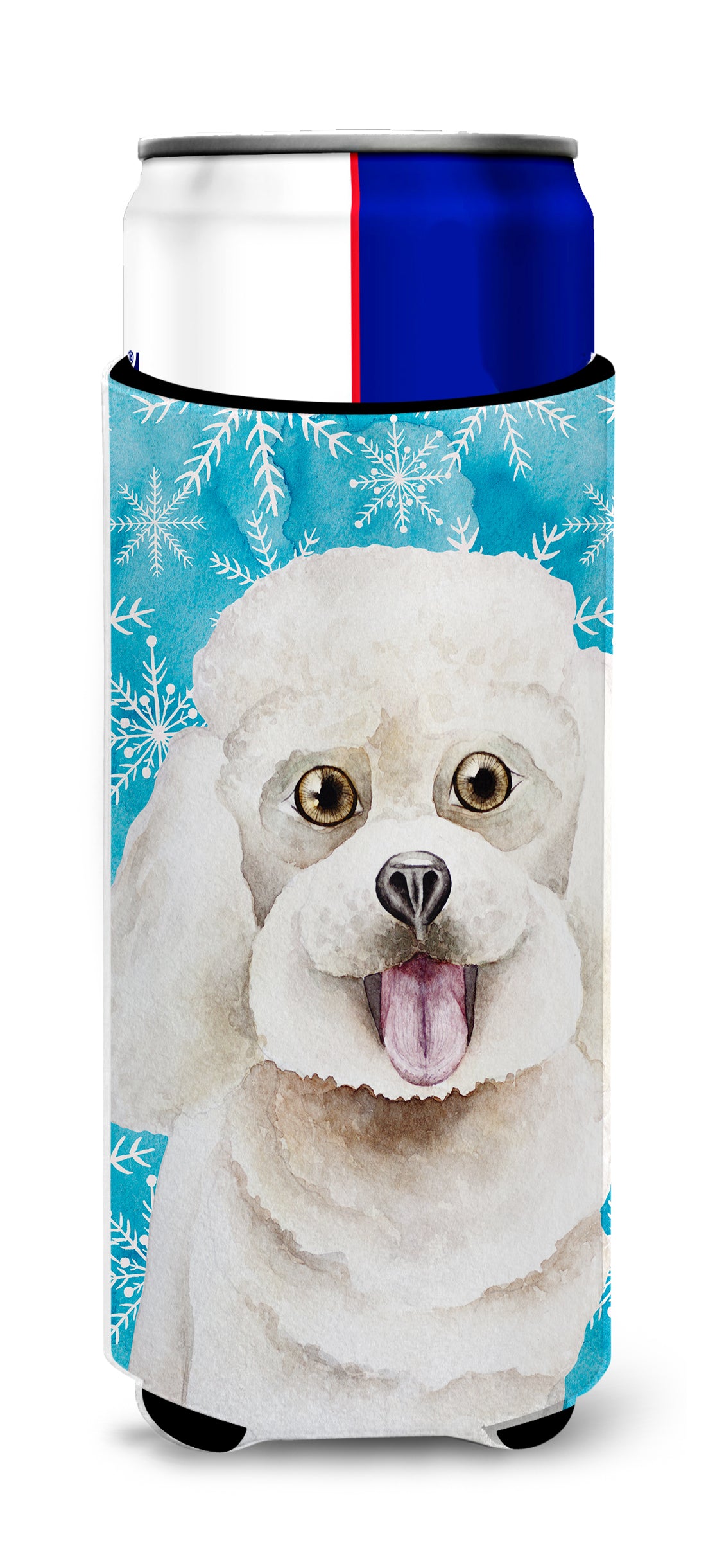 Bichon Frise Winter  Ultra Hugger for slim cans CK1416MUK  the-store.com.