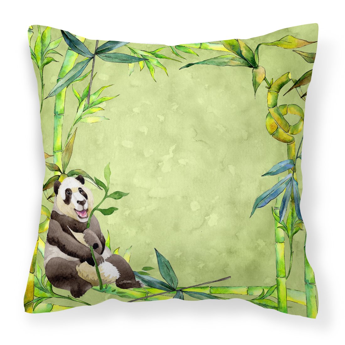 Panda Bear and Bamboo Fabric Decorative Pillow CK1696PW1818 by Caroline's Treasures