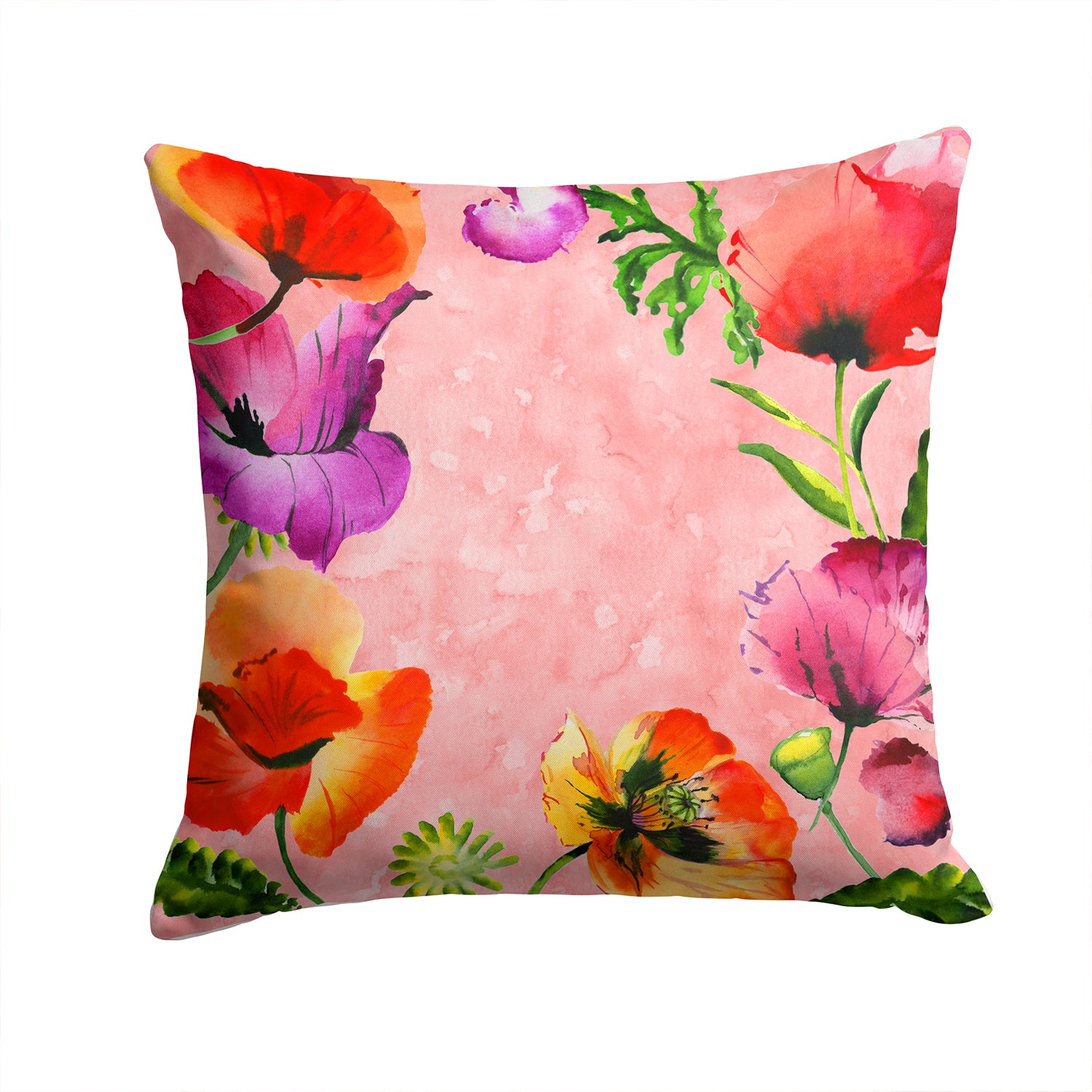 Poppy Flowers Fabric Decorative Pillow CK1701PW1414 - the-store.com