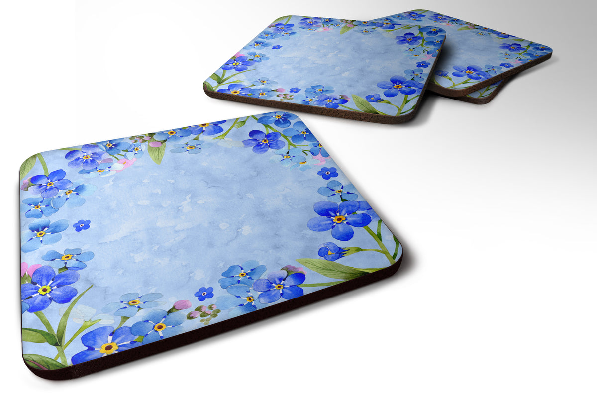 Set of 4 Myosotis flowers Foam Coasters Set of 4 - the-store.com